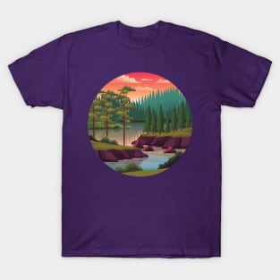 Sunset in a forest | Nature lover T-Shirt